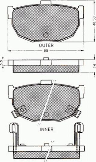 Pex 7120 - Kit pastiglie freno, Freno a disco autozon.pro