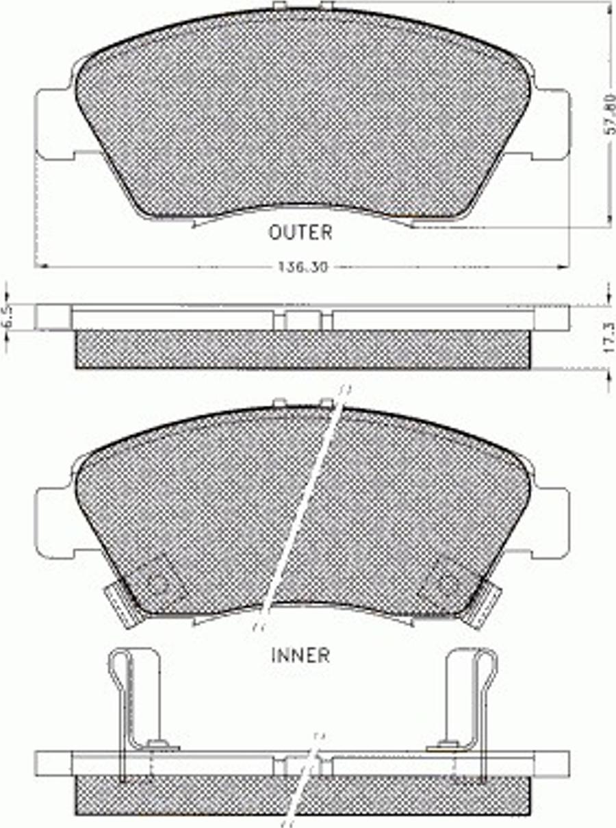 Pex 7127 - Kit pastiglie freno, Freno a disco autozon.pro