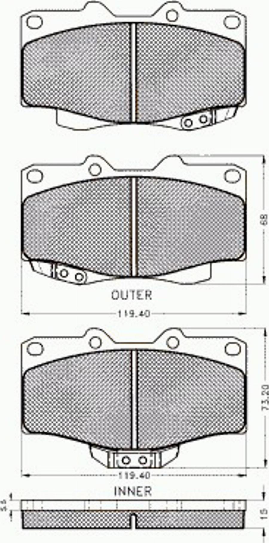 Pex 7170 - Kit pastiglie freno, Freno a disco autozon.pro