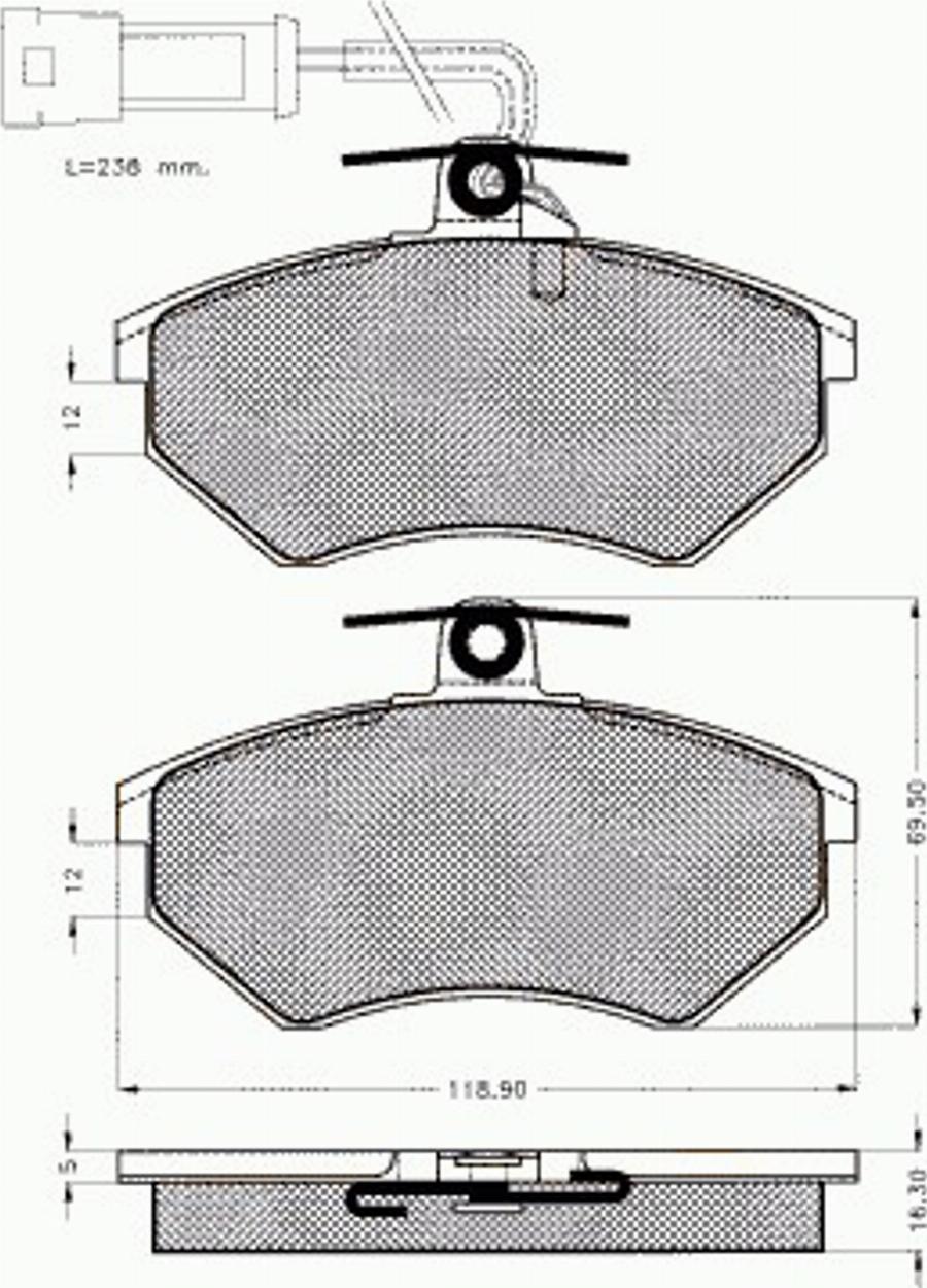 Pex 7393 - Kit pastiglie freno, Freno a disco autozon.pro