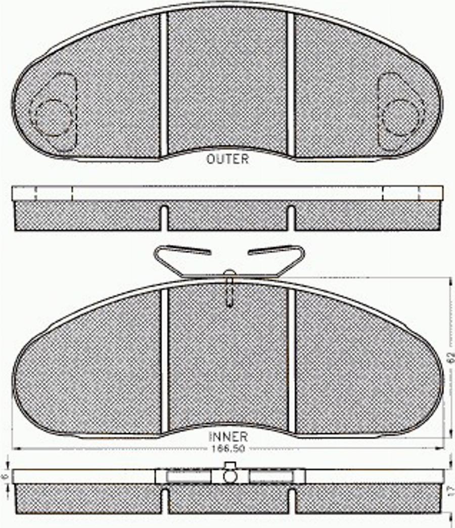 Pex 7.342 - Kit pastiglie freno, Freno a disco autozon.pro