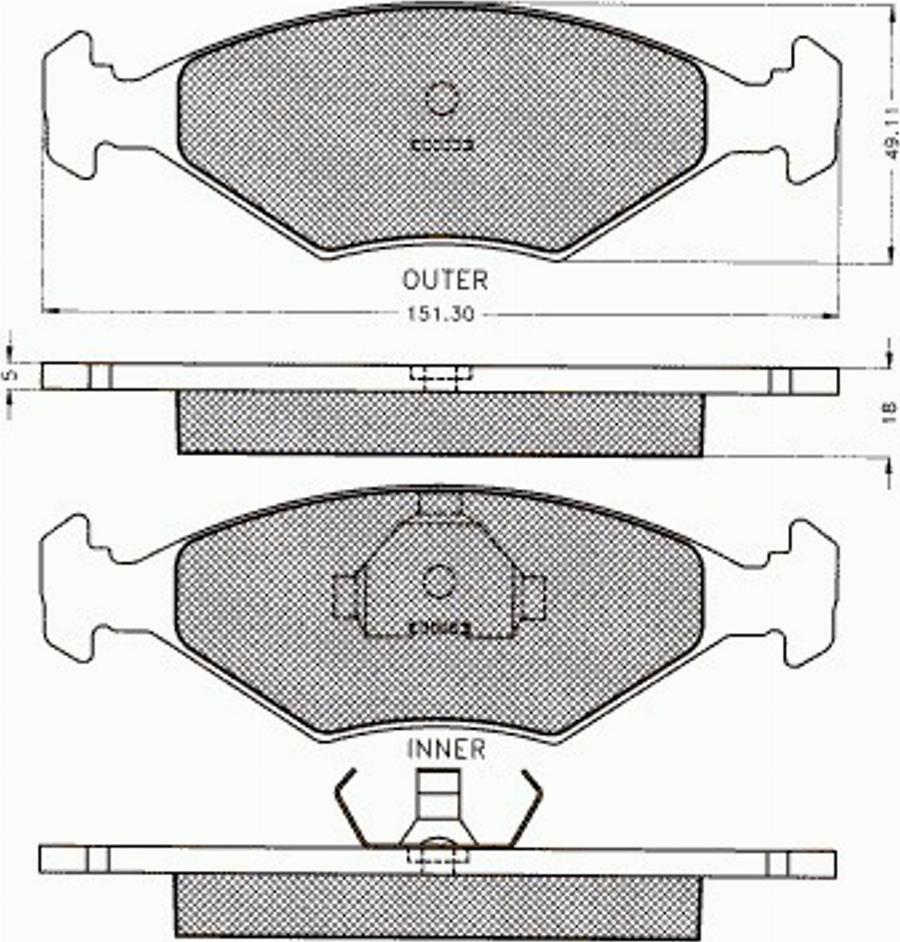 Pex 7359 - Kit pastiglie freno, Freno a disco autozon.pro