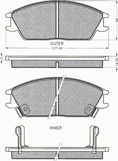 Pex 7352 - Kit pastiglie freno, Freno a disco autozon.pro