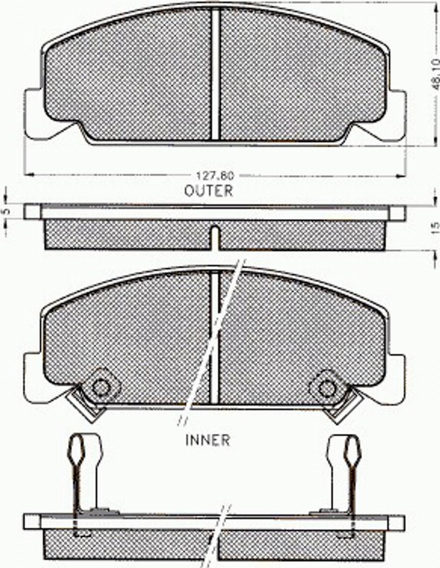 Pex 7315 - Kit pastiglie freno, Freno a disco autozon.pro