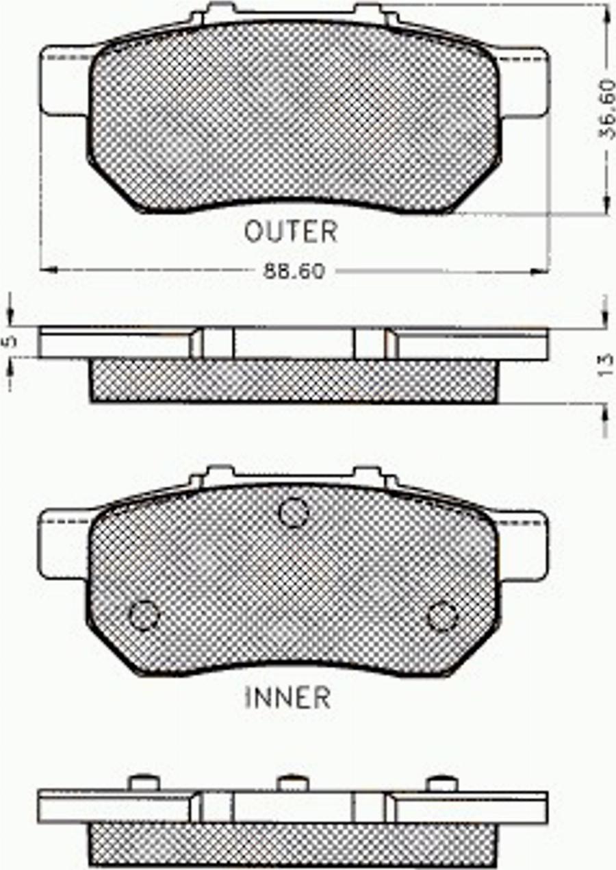 Pex 7374 - Kit pastiglie freno, Freno a disco autozon.pro