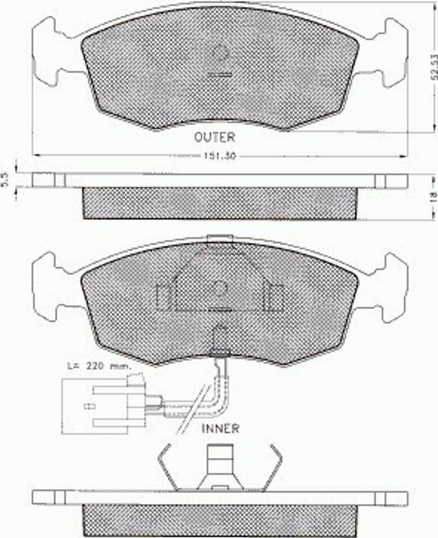 Pex 7371 - Kit pastiglie freno, Freno a disco autozon.pro