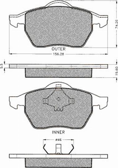 Pex 7295S - Kit pastiglie freno, Freno a disco autozon.pro