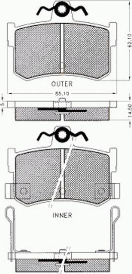 Pex 7249 - Kit pastiglie freno, Freno a disco autozon.pro