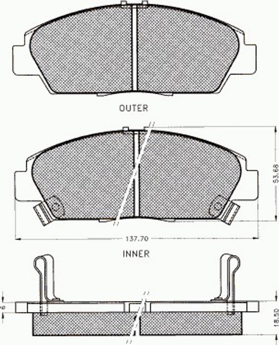 Pex 7244 - Kit pastiglie freno, Freno a disco autozon.pro