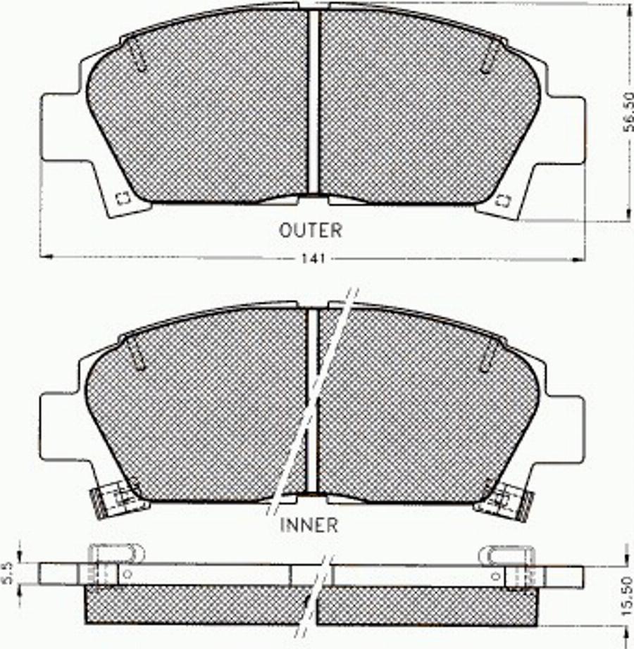 Pex 7245 - Kit pastiglie freno, Freno a disco autozon.pro