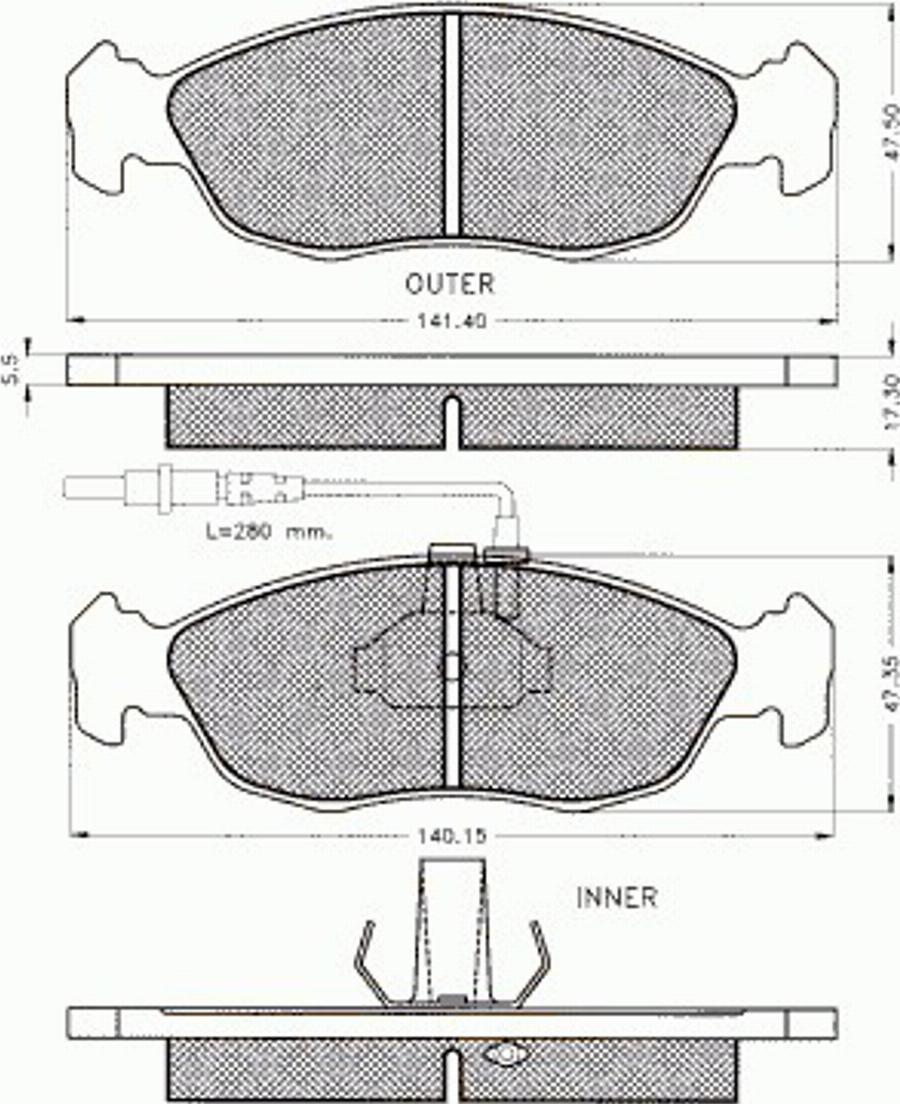 Pex 7209 - Kit pastiglie freno, Freno a disco autozon.pro