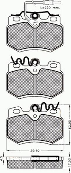 Pex 7.206 - Kit pastiglie freno, Freno a disco autozon.pro