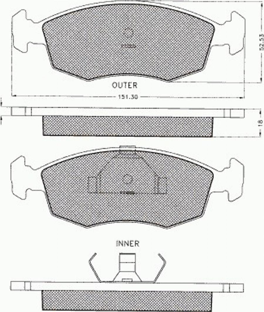 Pex 7217 - Kit pastiglie freno, Freno a disco autozon.pro