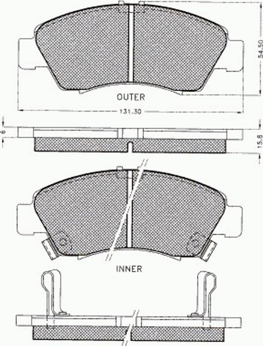 Pex 7235 - Kit pastiglie freno, Freno a disco autozon.pro