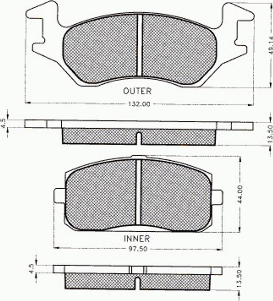 Pex 7275 - Kit pastiglie freno, Freno a disco autozon.pro