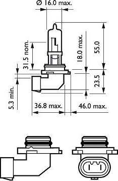 PHILIPS 9005PRC1 - Lampadina, Faro di profondità autozon.pro