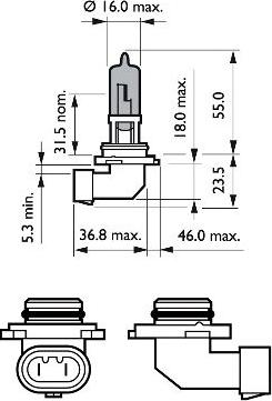 PHILIPS 9005WVUB1 - Lampadina, Faro di profondità autozon.pro