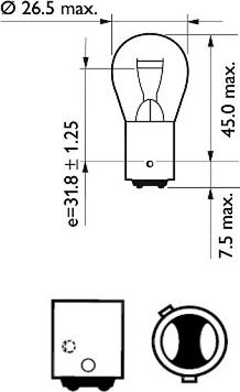 PHILIPS 12495CP - Lampadina, Luce stop / Luce posteriore autozon.pro