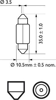 PHILIPS 12844HWCP - Lampadina, Luce targa autozon.pro