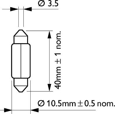 PHILIPS 12866CP - Lampadina, Luce targa autozon.pro