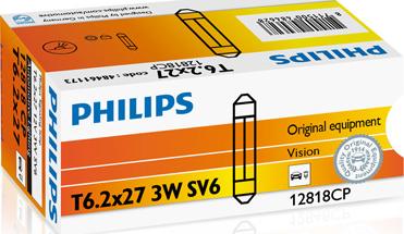 PHILIPS 12818CP - Lampadina, Luce abitacolo autozon.pro