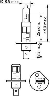 PHILIPS 12258VPB1 - Lampadina, Faro di profondità autozon.pro