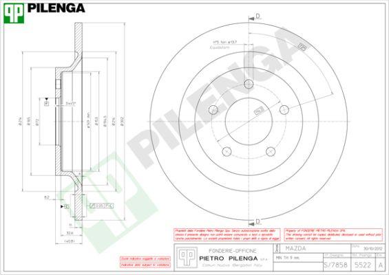 Pilenga 5522 - Discofreno autozon.pro