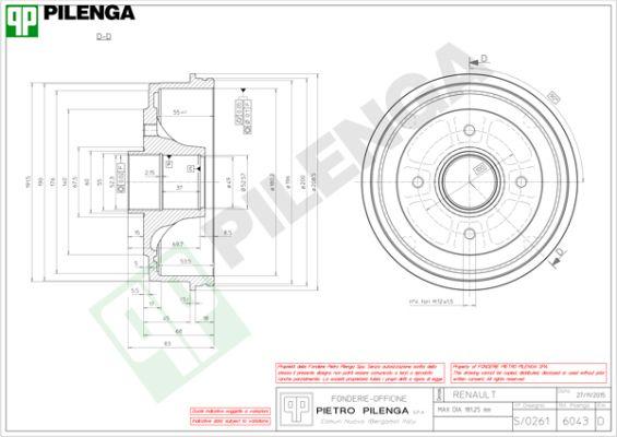 Pilenga 6043 - Tamburo freno autozon.pro