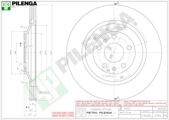 Pilenga V984 - Discofreno autozon.pro