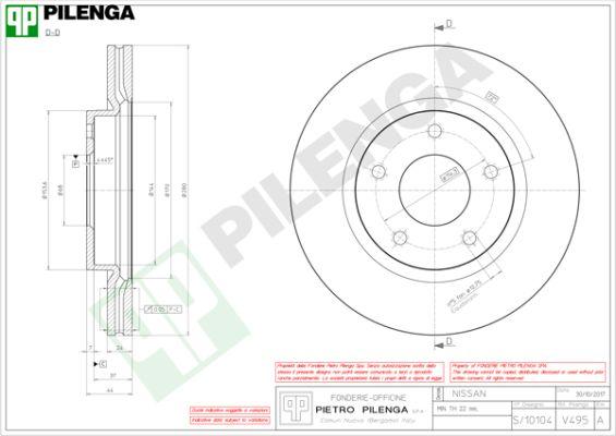 Pilenga V495 - Discofreno autozon.pro