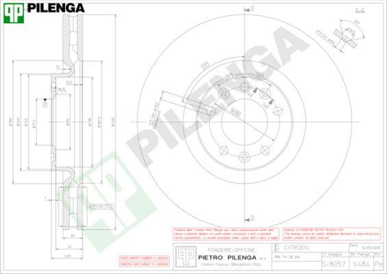 Pilenga V484 - Discofreno autozon.pro