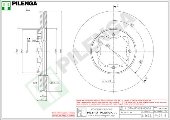 Pilenga V427 - Discofreno autozon.pro