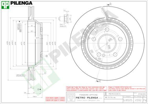 Pilenga V592 - Discofreno autozon.pro