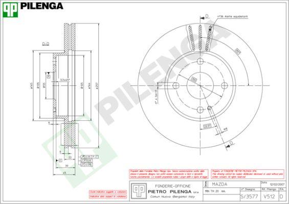 Pilenga V512 - Discofreno autozon.pro