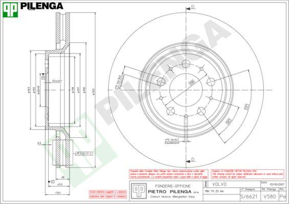 Pilenga V580 - Discofreno autozon.pro