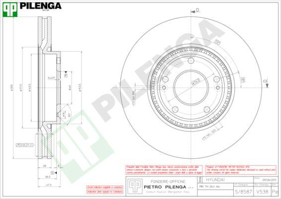 Pilenga V538 - Discofreno autozon.pro