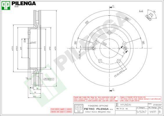 Pilenga V691 - Discofreno autozon.pro