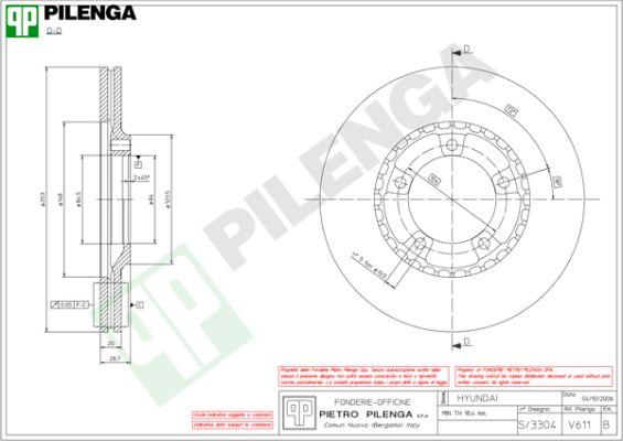 Pilenga V611 - Discofreno autozon.pro