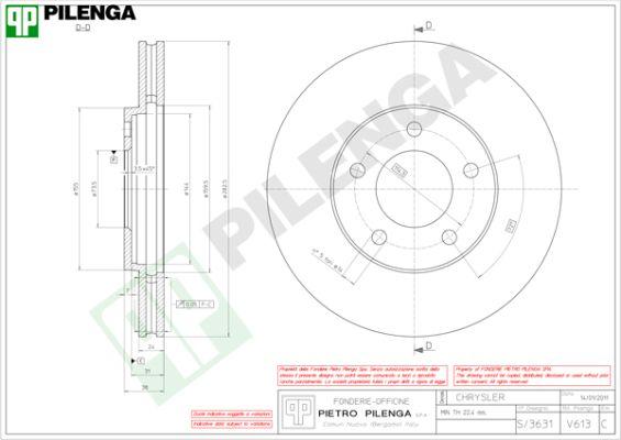 Pilenga V613 - Discofreno autozon.pro