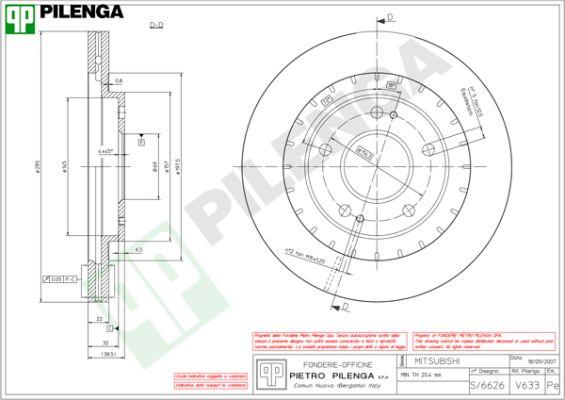 Pilenga V633 - Discofreno autozon.pro