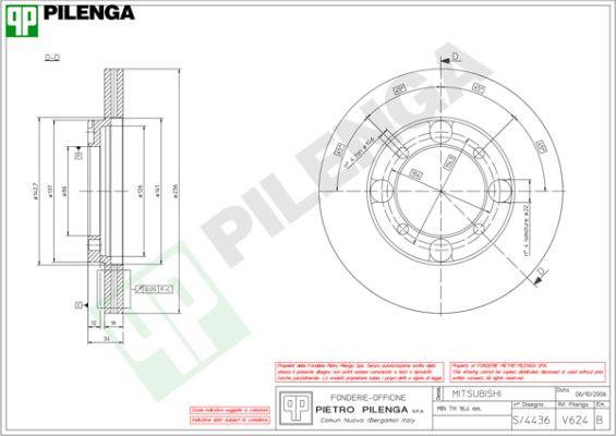 Pilenga V624 - Discofreno autozon.pro