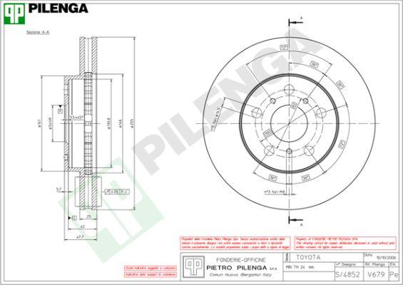 Pilenga V679 - Discofreno autozon.pro