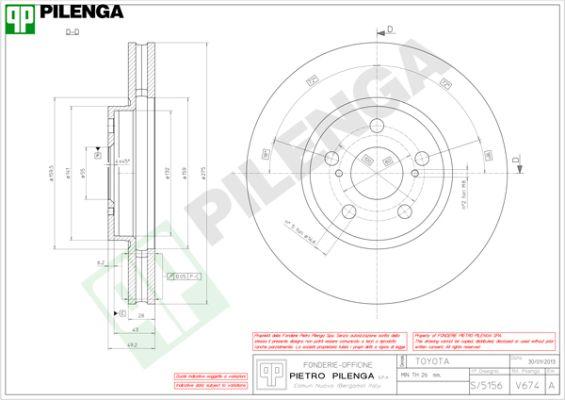 Pilenga V674 - Discofreno autozon.pro