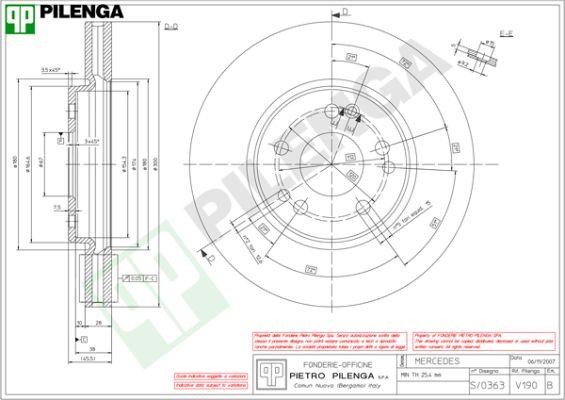 Pilenga V190 - Discofreno autozon.pro