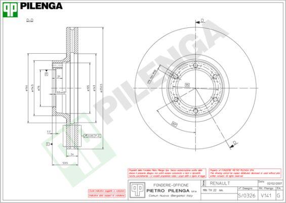 Pilenga V141 - Discofreno autozon.pro