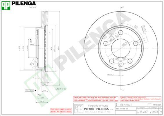 Pilenga V1603 - Discofreno autozon.pro