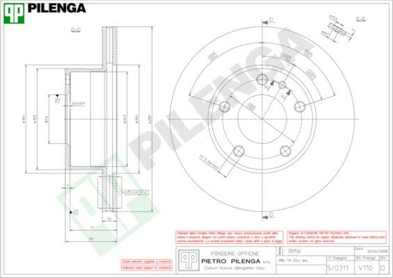 Pilenga V110 - Discofreno autozon.pro