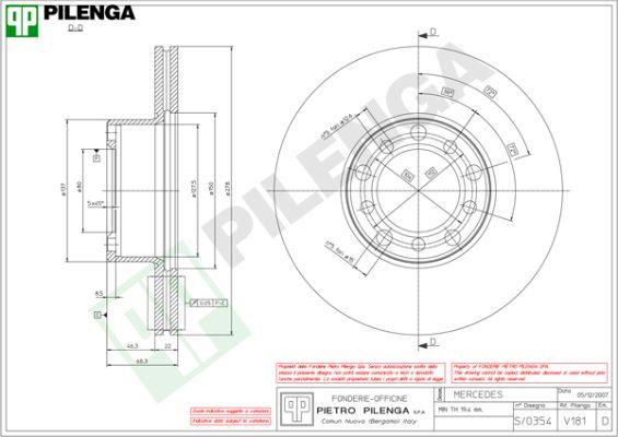 Pilenga V181 - Discofreno autozon.pro