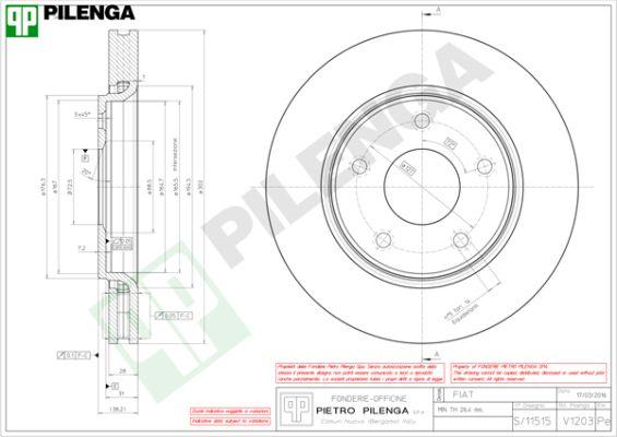 Pilenga V1203 - Discofreno autozon.pro