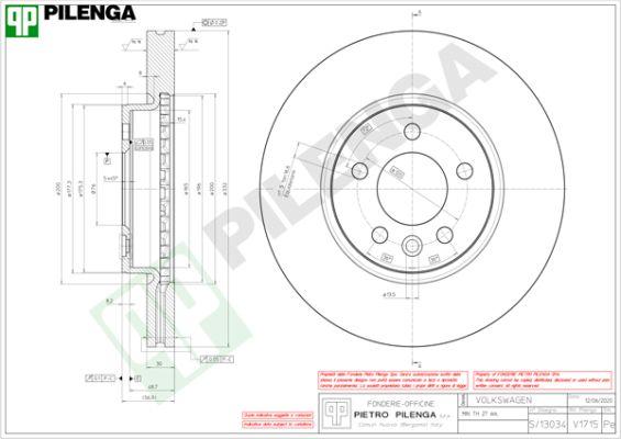 Pilenga V1715 - Discofreno autozon.pro